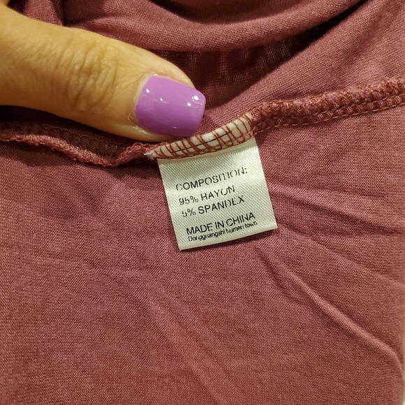 Mauve tie back athletic tank top - Picture 11 of 13